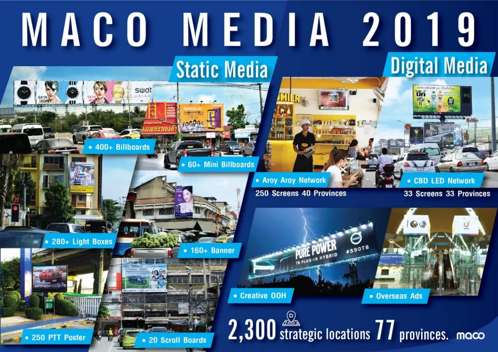 MACO Media 2019 สื่อสารครอบคลุมทั่วไทยด้วยทำเลยุทธศาสตร์