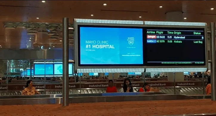 Mayo Clinic ปล่อยแคมเปญ OOH สร้างการรับรู้ที่สนามบินนานาชาติมุมไบ โดย Ecosys